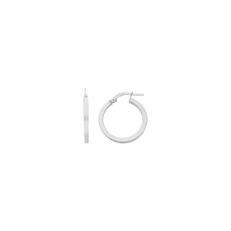 ORECCHINI A CERCHIO IN ORO BIANCO - 077740