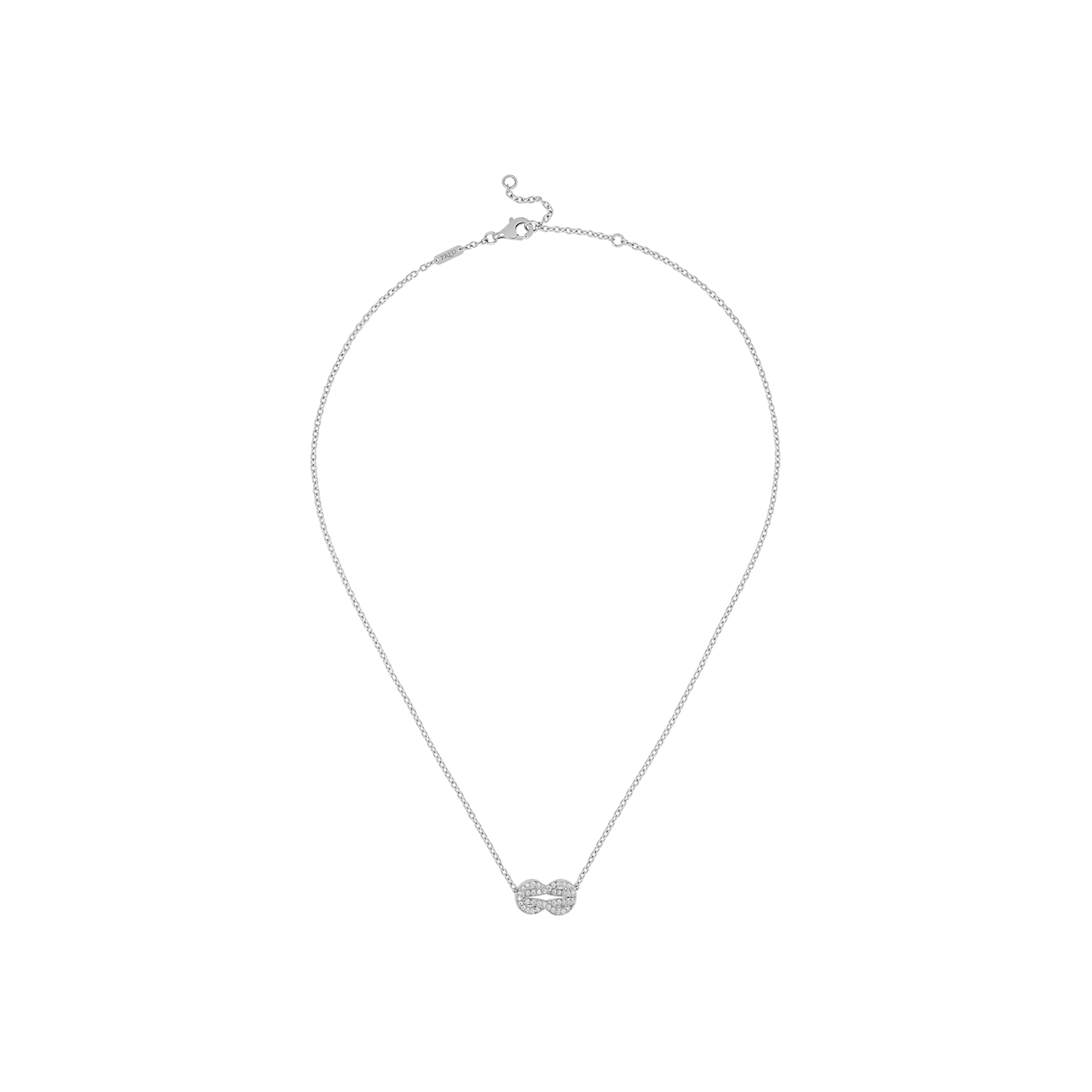 COLLANA CHANCE INFINIE MODELLO MEDIO IN ORO BIANCO E DIAMANTI - 7B0224 - 7B0224