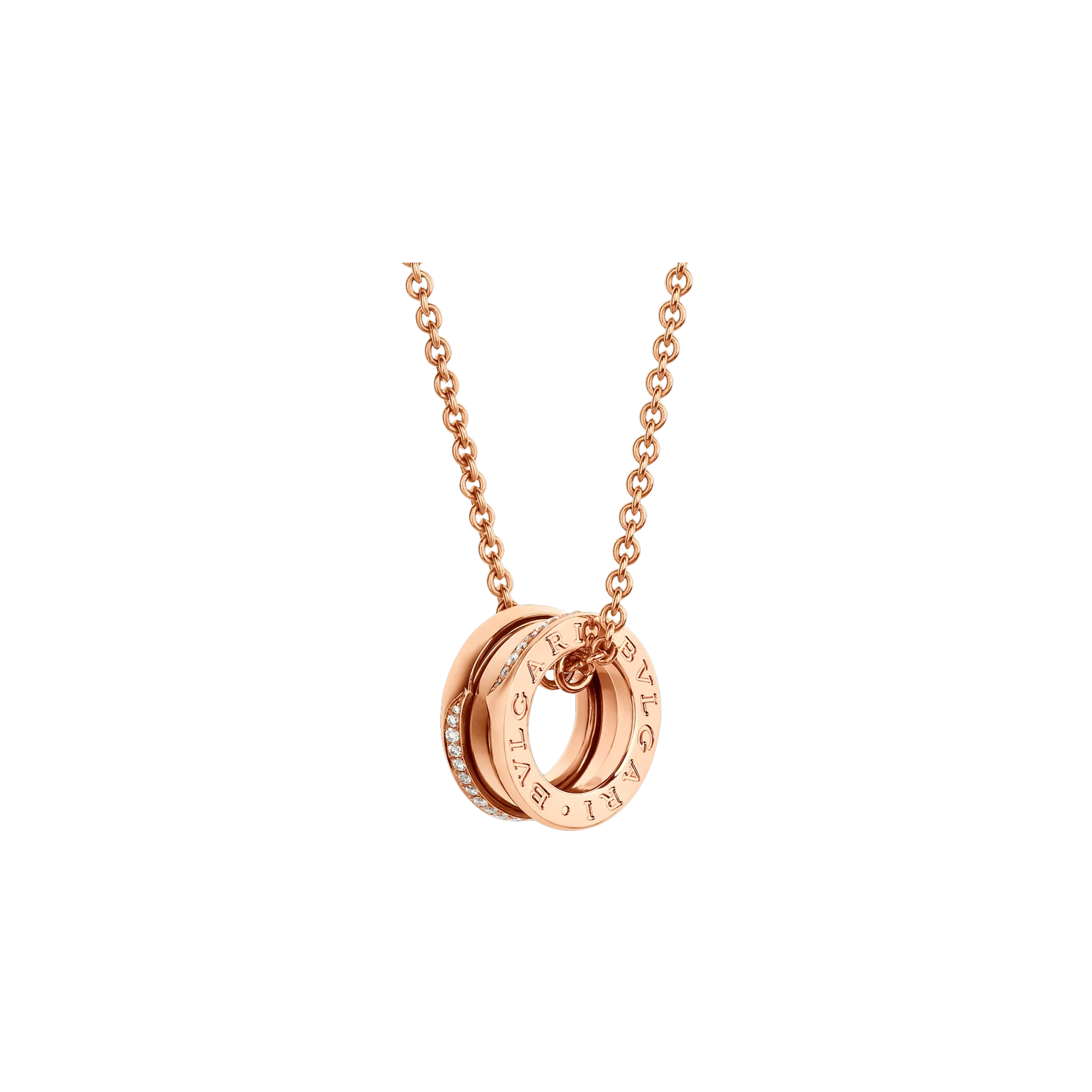 COLLANA B.ZERO1 IN ORO ROSA CON DIAMANTI  - CL859647 - CL859647