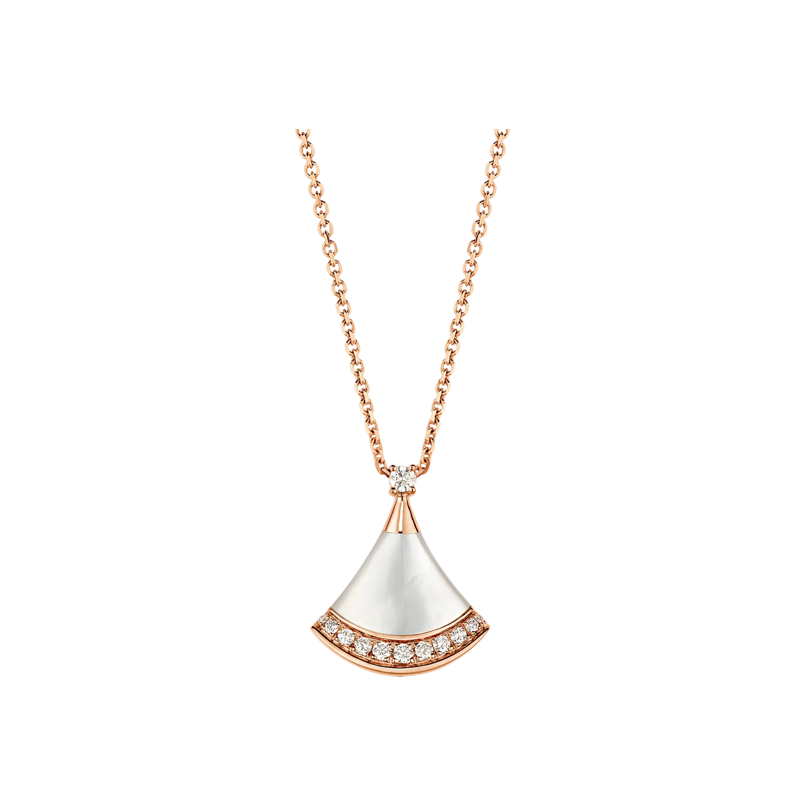 COLLANA DIVAS' DREAM IN ORO ROSA CON DIAMANTI E MADREPERLA - 358365 - CL858847