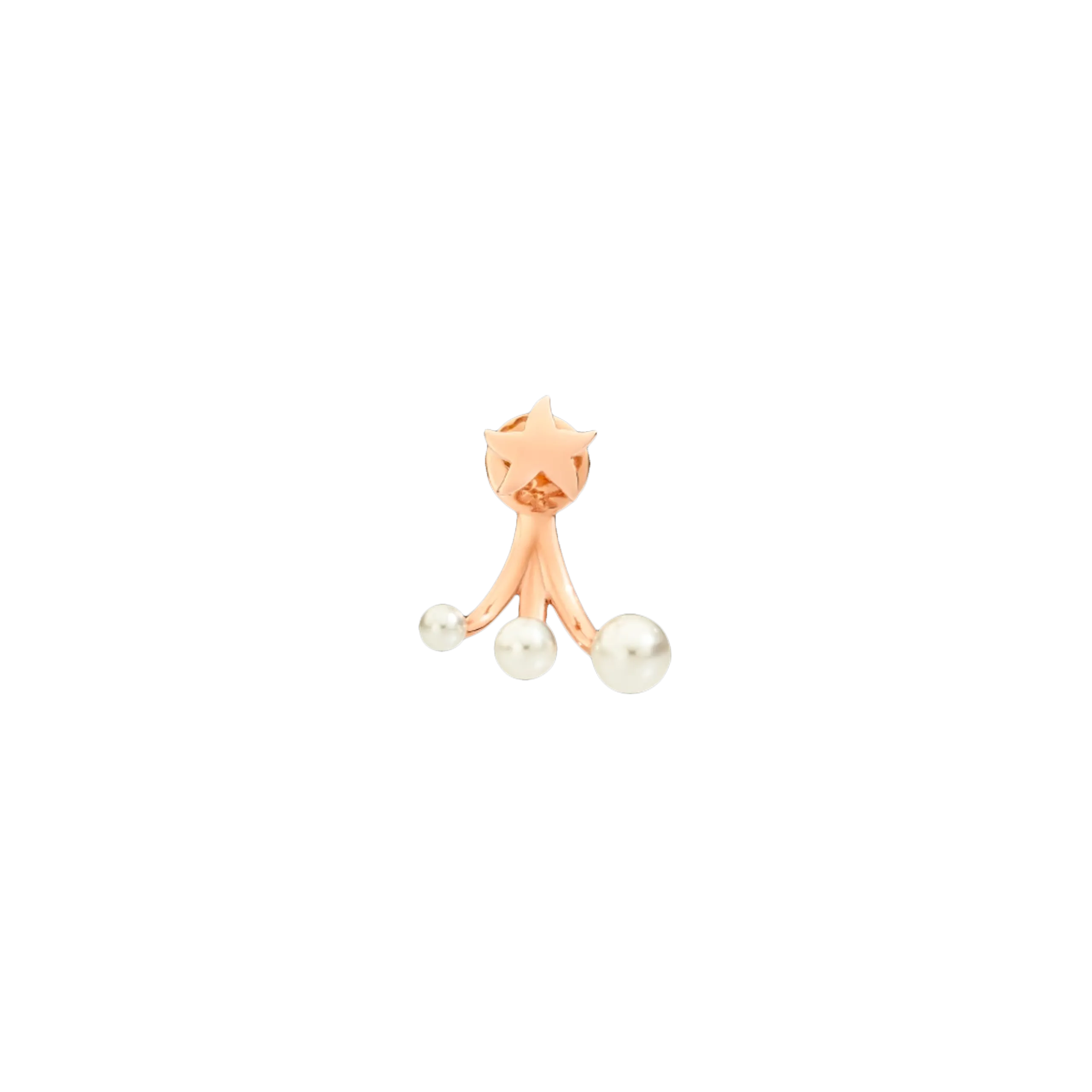 DODO STELLINE - PIERCING SINGOLO STELLINA IN ORO ROSA E PERLE DI CRISTALLO - DESTRO - DHC2009RSTARWCP9R - DHC2009_RSTAR_WCP9R