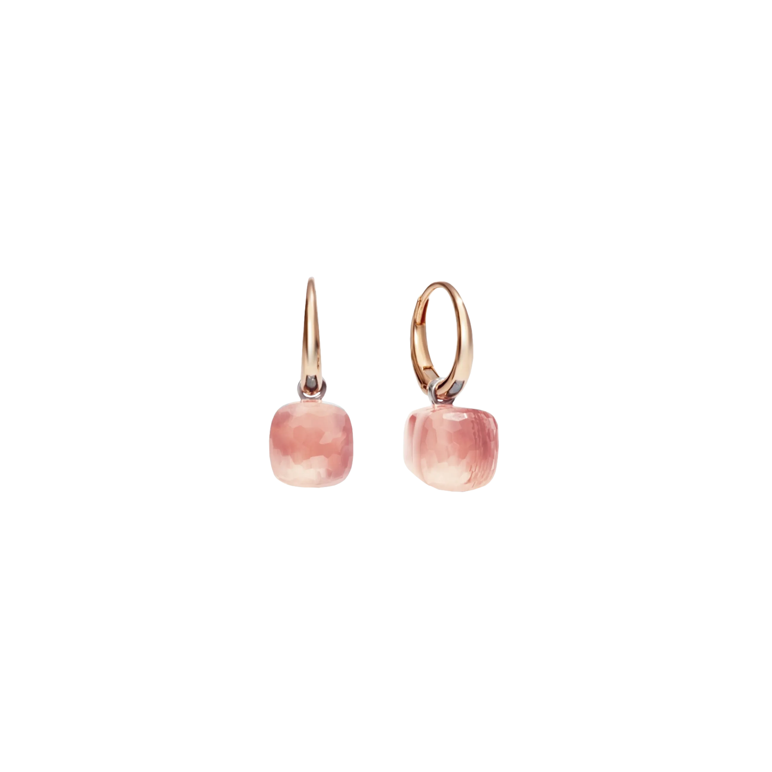 ORECCHINI NUDO PETIT IN ORO ROSA E QUARZO ROSA - POB2010O6000000QR - POB2010O6000000QR