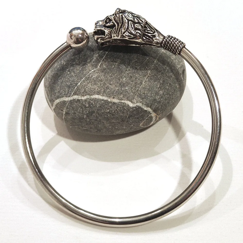 Bracciale etnico LEO in argento da UOMO o DONNA - rigido