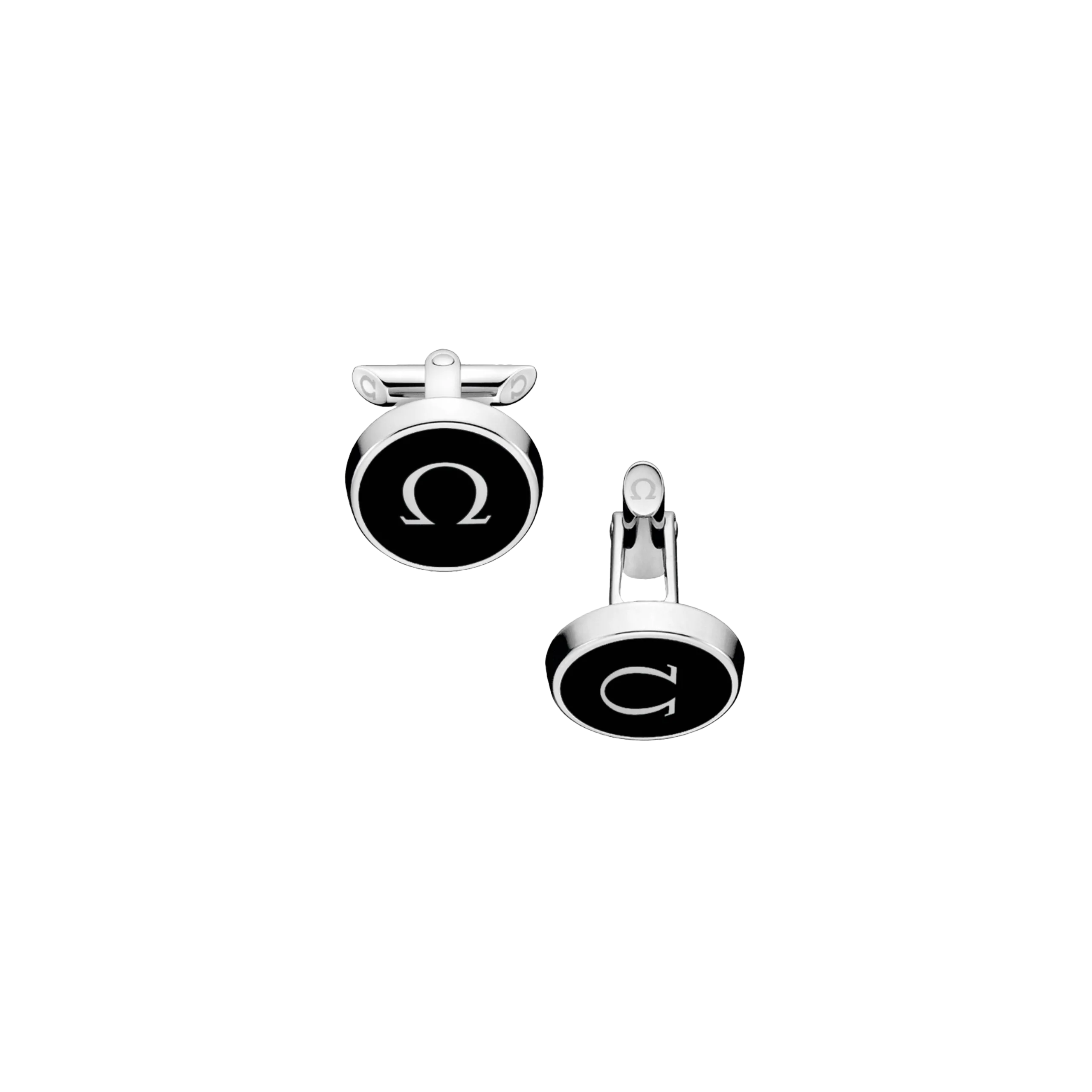 GEMELLI OMEGAMANIA IN ACCIAIO INOSSIDABILE E SMALTO NERO - C91STA0206105 - C91STA0206105