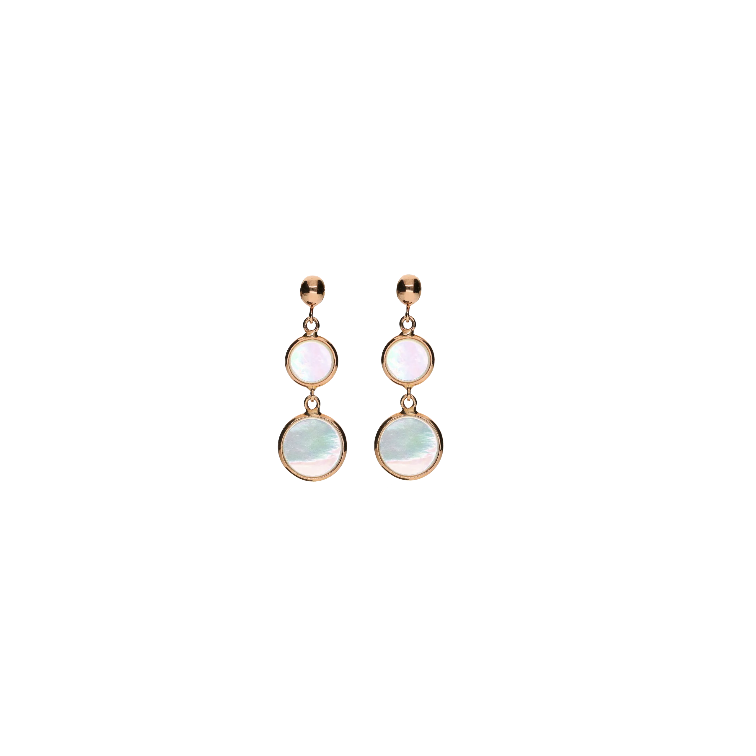 ORECCHINI PENDENTI IN ORO ROSA CON PERLE E MADREPERLA - 8000703B00