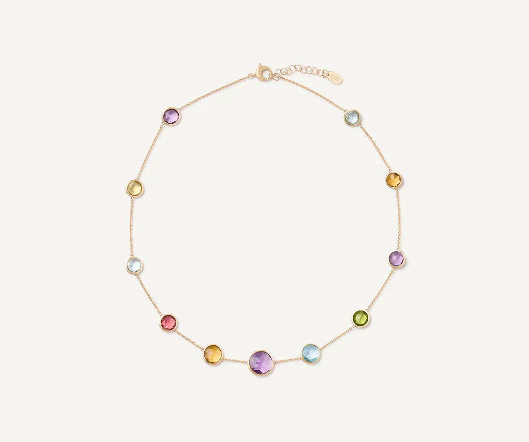 JAIPUR COLOUR  Collana multicolore con catena regolabile