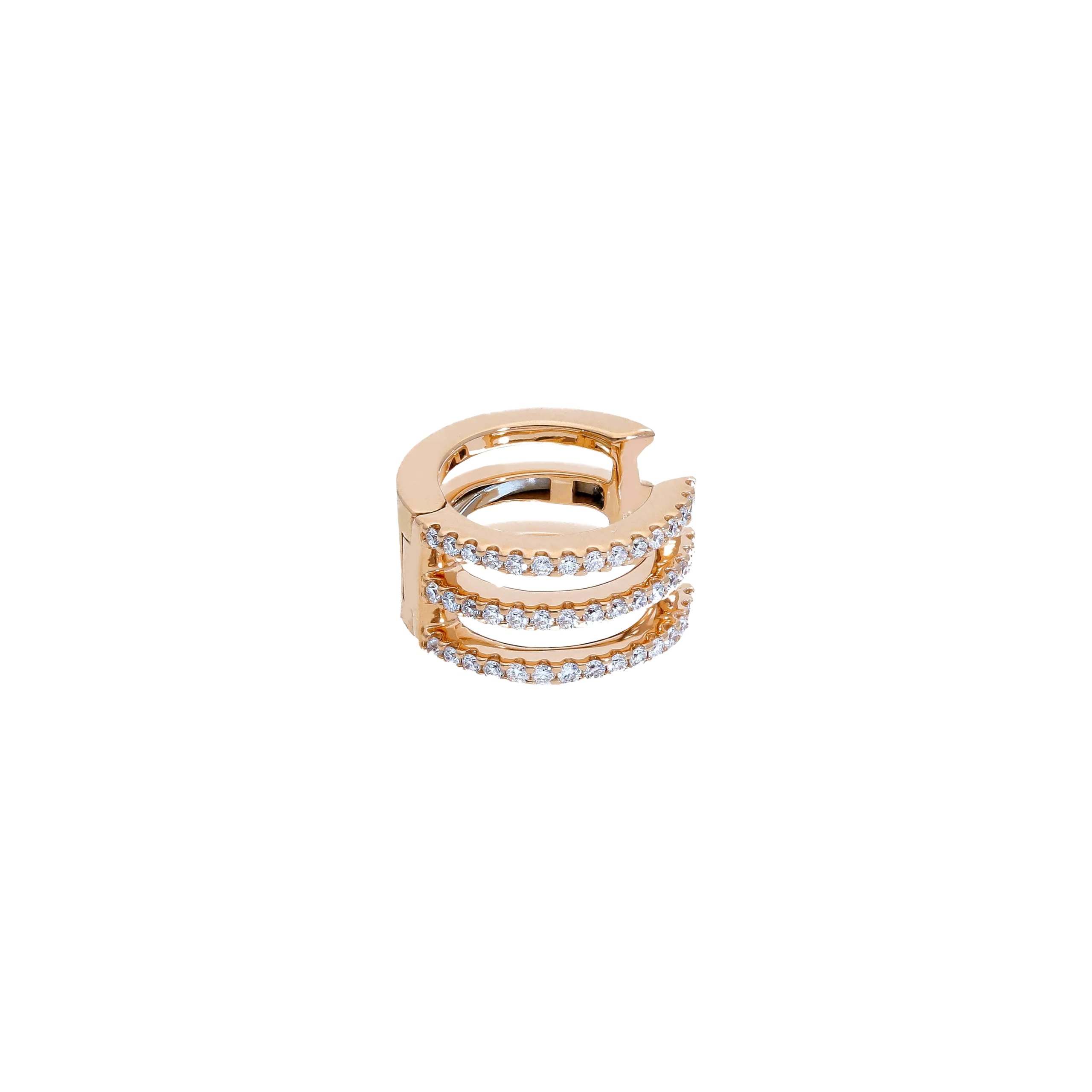 ORECCHINO PIERCING SINGOLO IN ORO ROSA E DIAMANTI - 247002