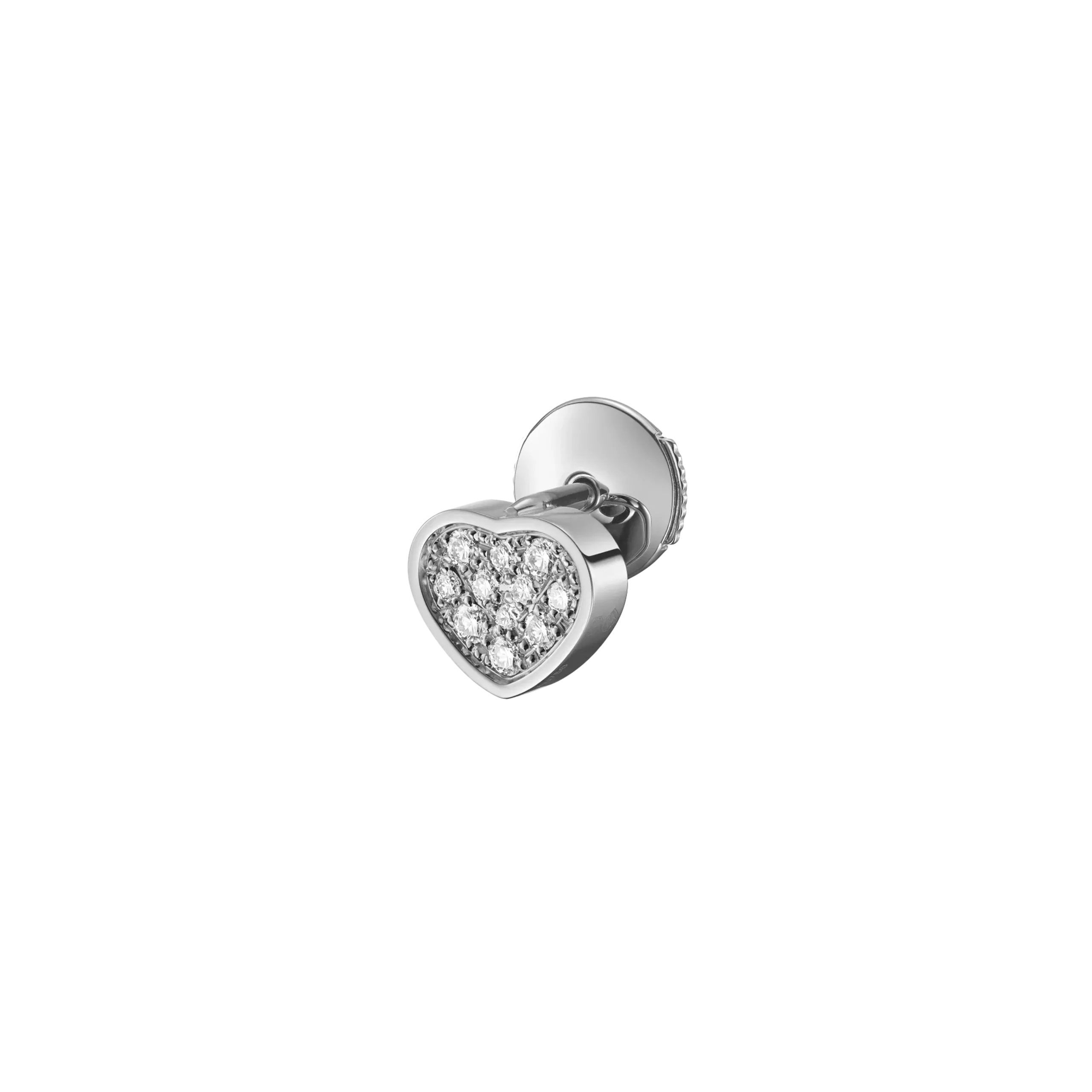 CHOPARD - ORECCHINO SINGOLO MY HAPPY HEARTS IN ORO BIANCO ETICO, DIAMANTI - 83A086-1902 - 83A086-1902