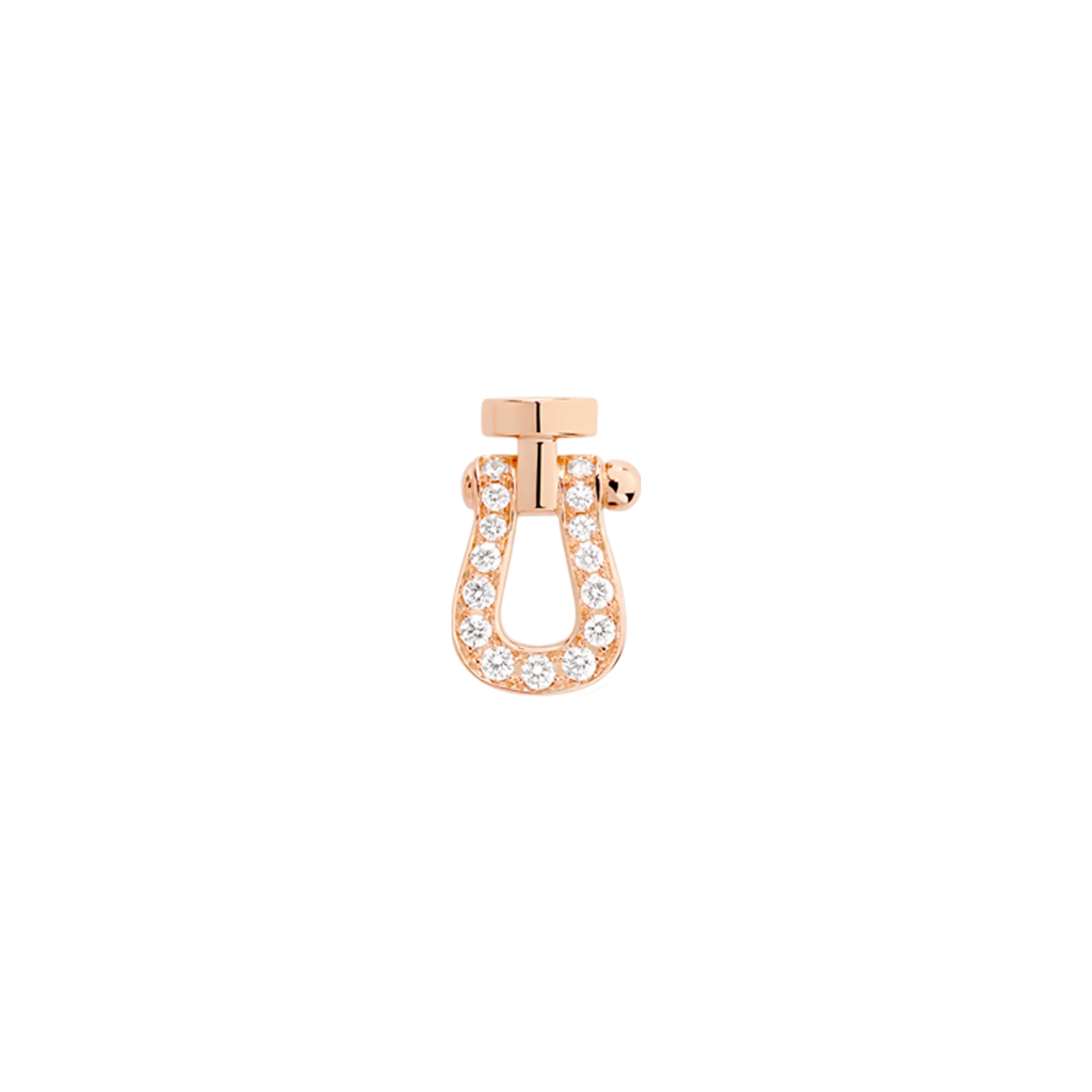 ORECCHINO A LOBO SINISTRO FORCE 10 MISURA PICCOLA IN ORO ROSA CON DIAMANTI - 8B0321 - 8B0321