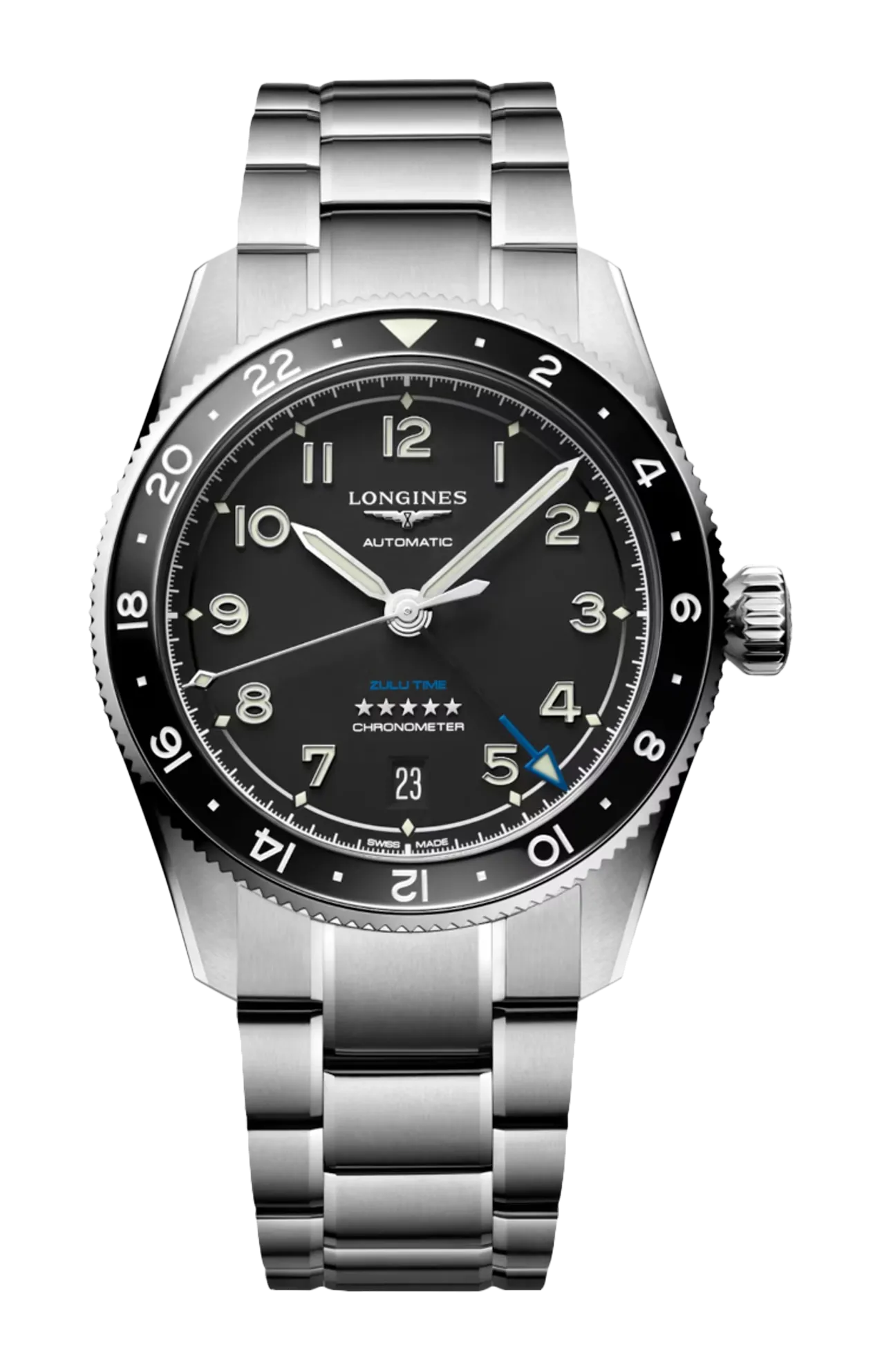 LONGINES SPIRIT ZULU TIME 39 MM - L3.802.4.53.6