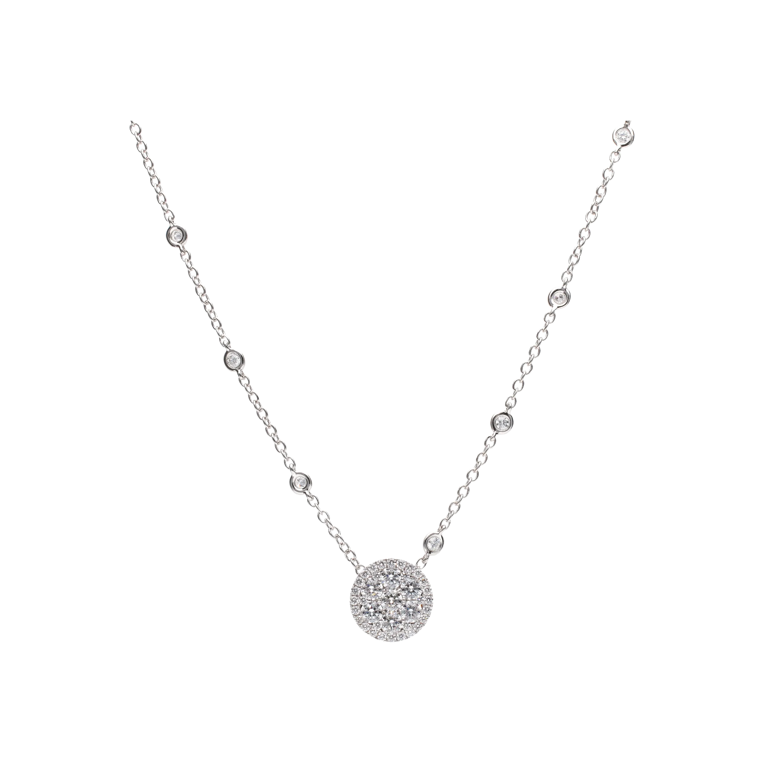 COLLANA  IN ORO BIANCO CON DIAMANTI - 1GA0270270/3