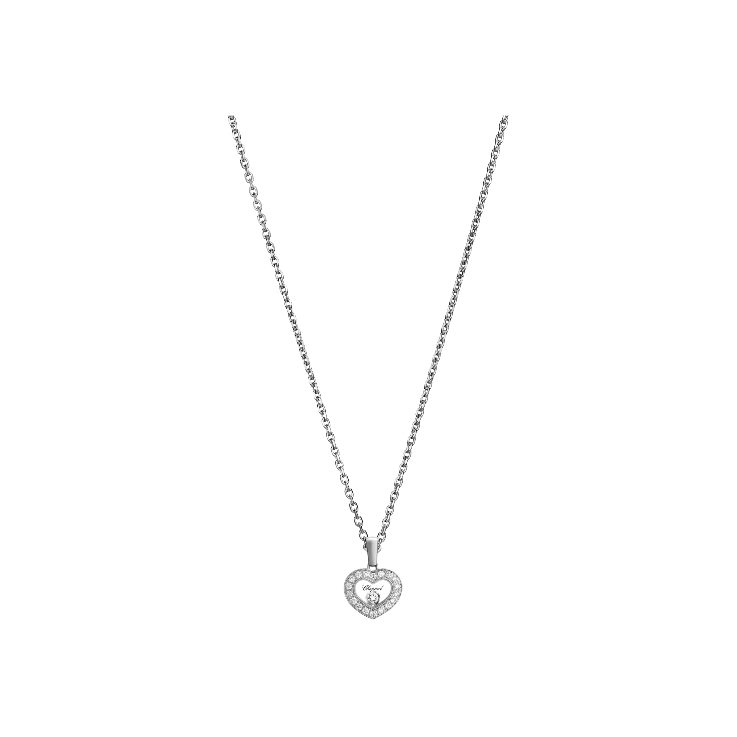 CHOPARD - CIONDOLO HAPPY DIAMONS ICONS, ORO BIANCO ETICO, DIAMANTI - 79A054-1201 - 79A054-1201