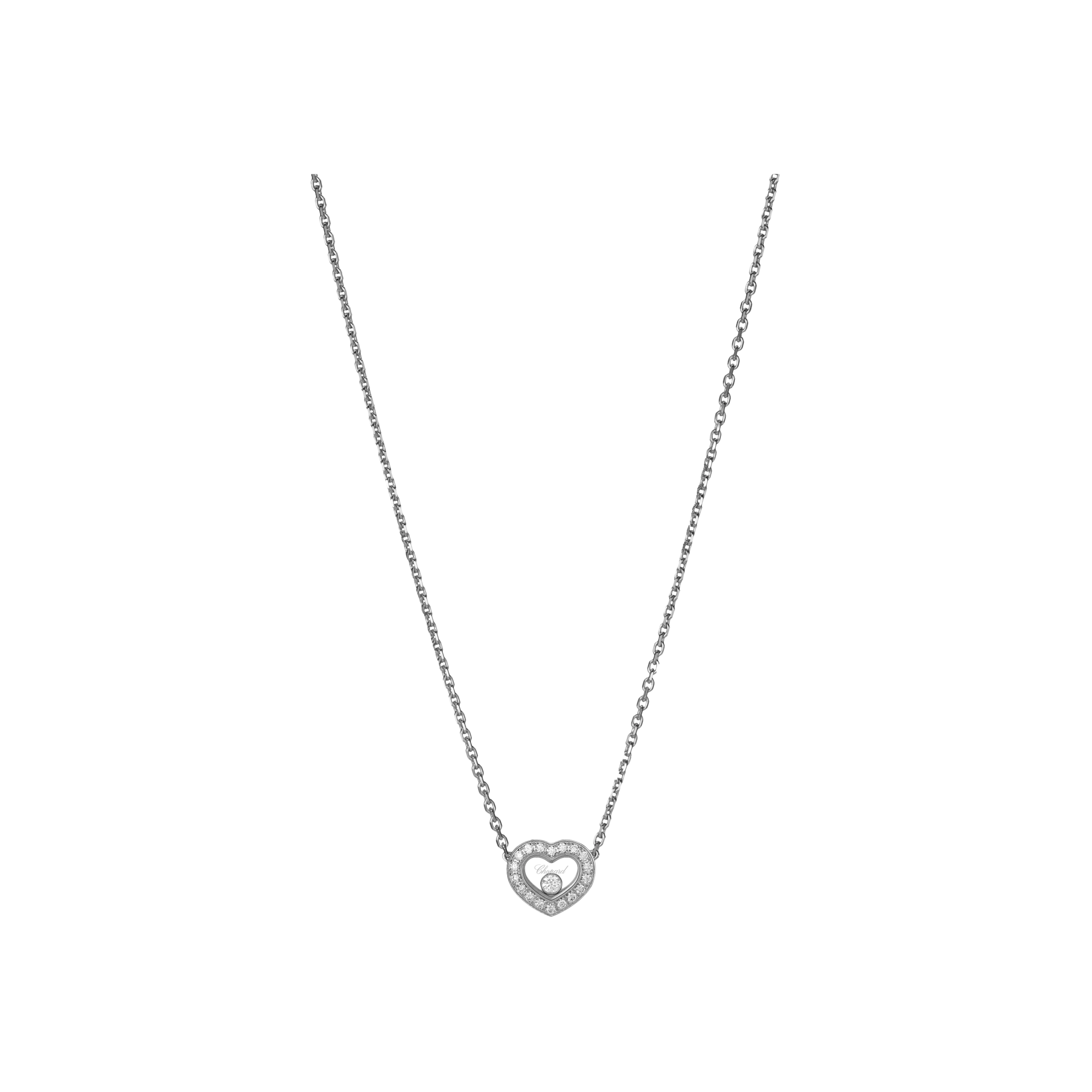COLLANA HAPPY DIAMONDS ICONS IN ORO BIANCO ETICO E DIAMANTI - 81A054-1201 - 81A054-1201