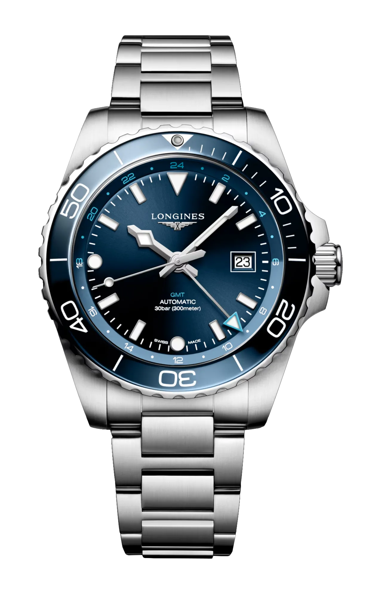 HYDROCONQUEST GMT 43 MM - L3.890.4.96.6