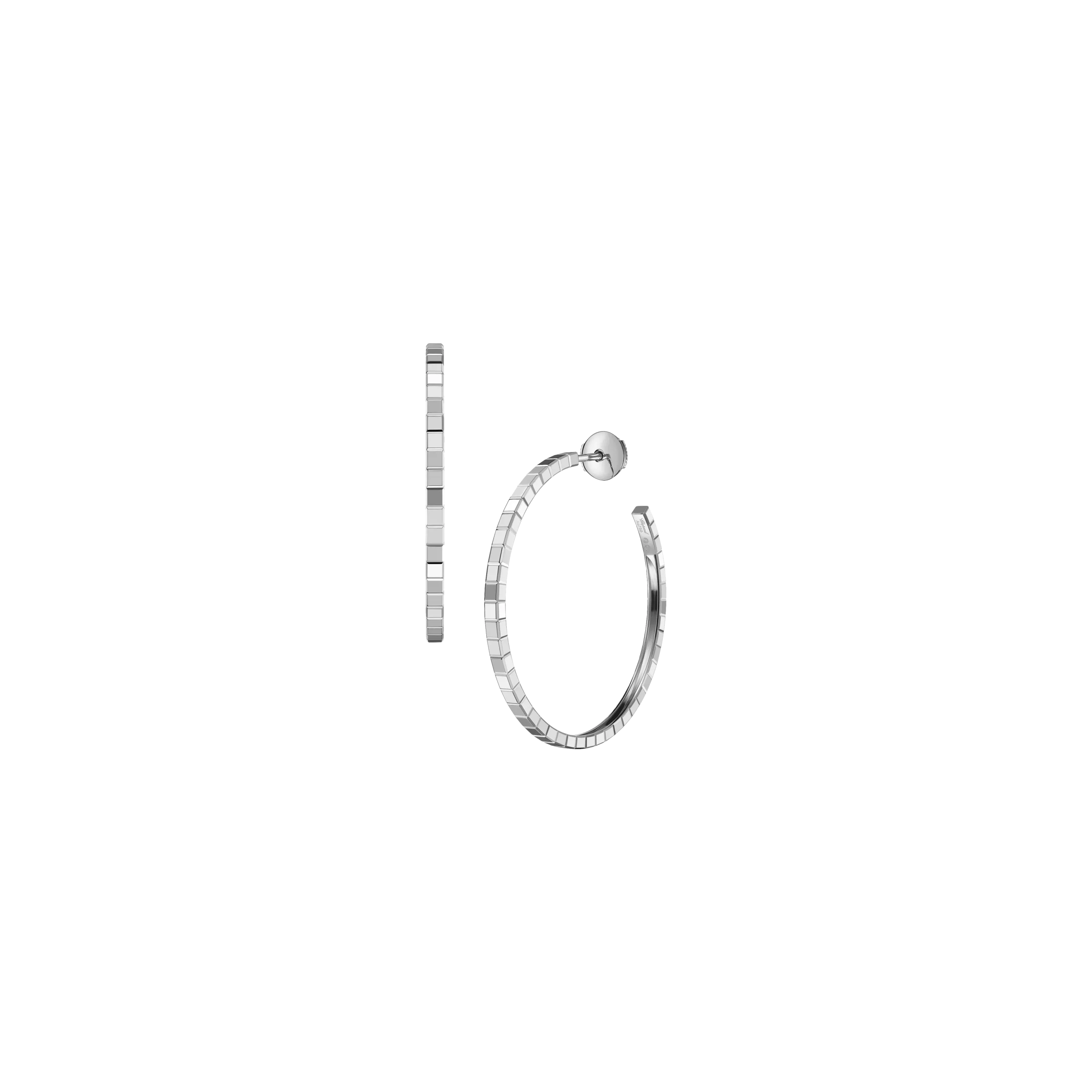 CHOPARD - ORECCHINI ICE CUBE A CERCHIO IN ORO BIANCO - 837702-1007