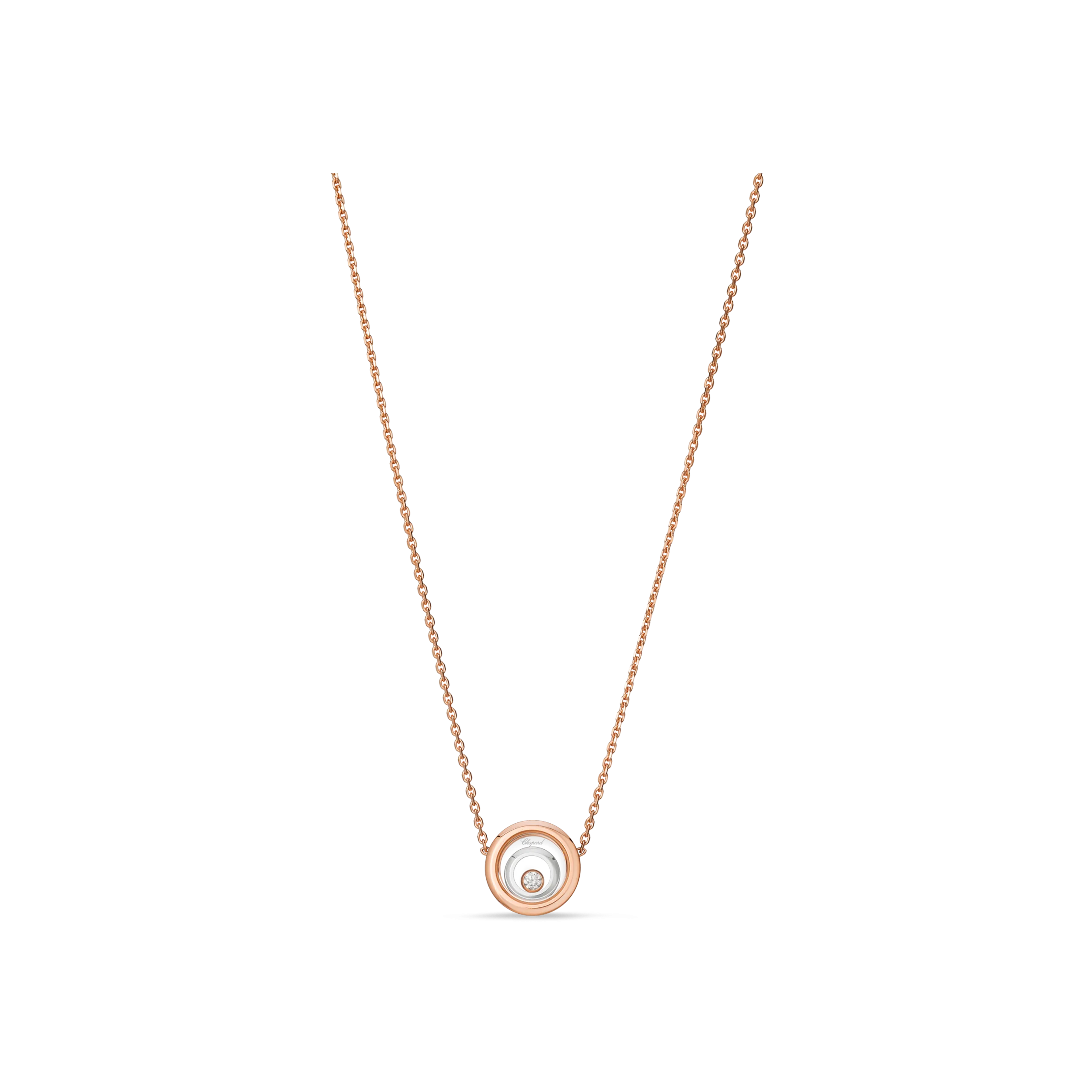 CHOPARD - COLLANA HAPPY SPIRIT IN ORO ROSA ETICO, ORO BIANCO, DIAMANTE - 818230-9001