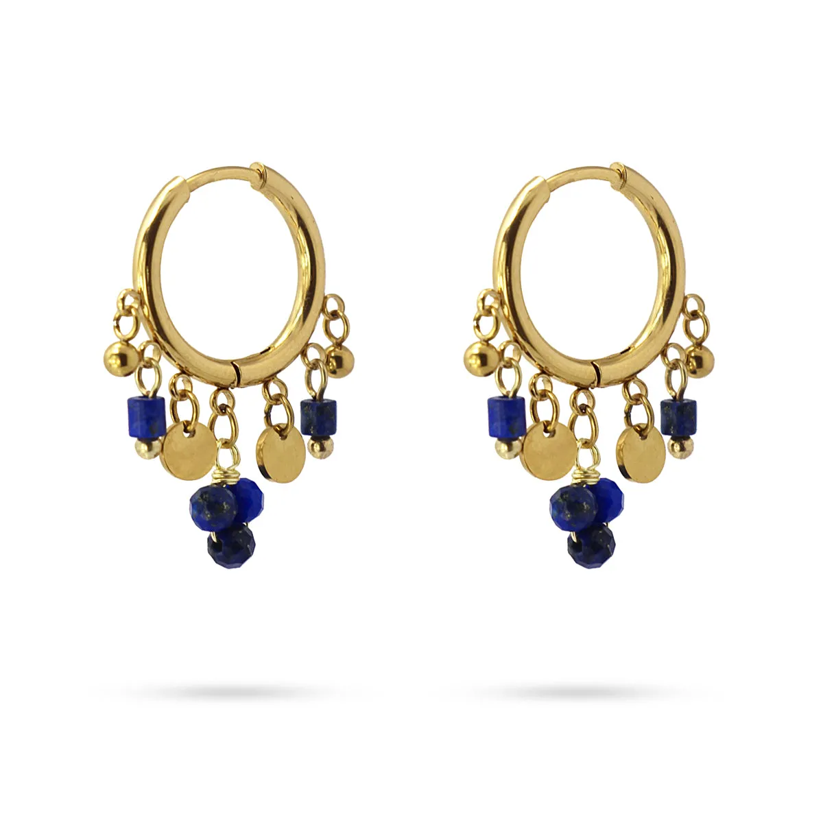 Orecchini a cerchio Anartxy donna Pietre e cialdine pendenti