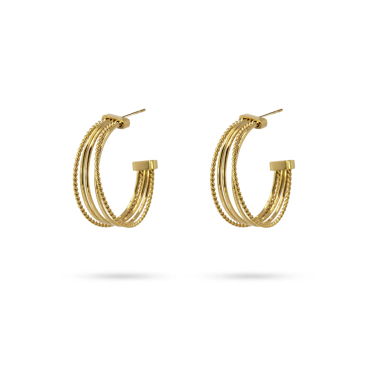 Orecchini a cerchio Anartxy donna Cinque fili