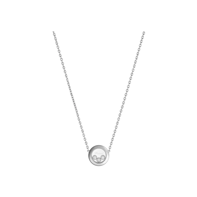 CHOPARD - COLLANA HAPPY DIAMONDS ICONS, ORO BIANCO ETICO, DIAMANTI - 81A018-1001