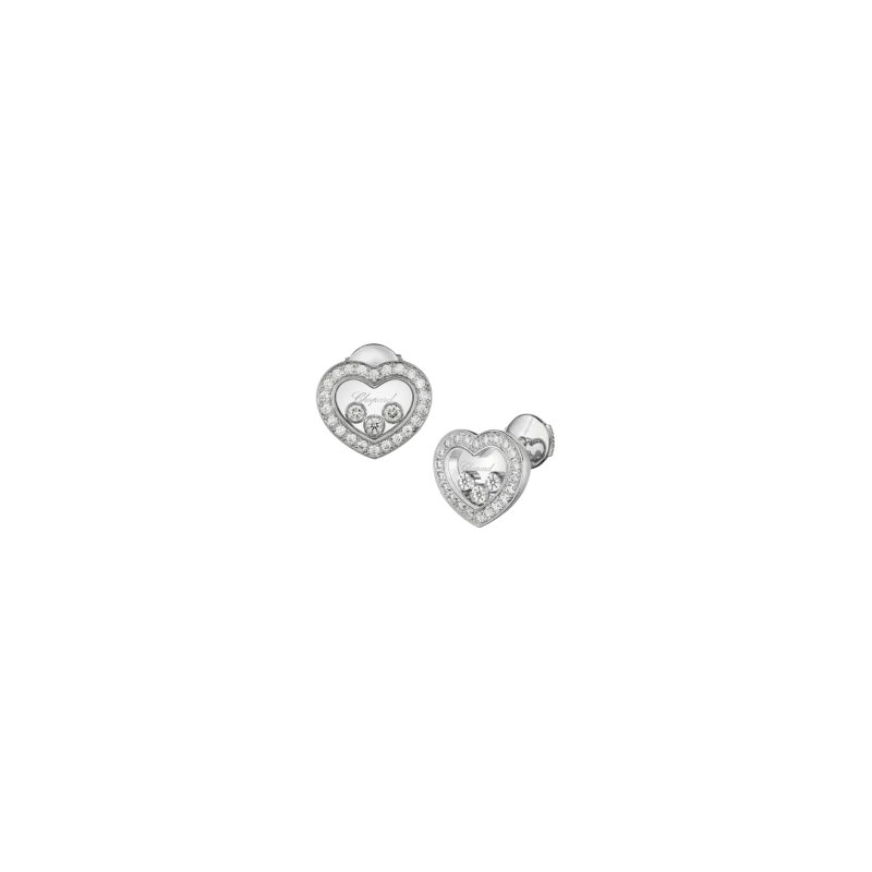 CHOPARD - ORECCHINI HAPPY DIAMONDS ICONS, ORO BIANCO ETICO, DIAMANTI - 83A611-1201