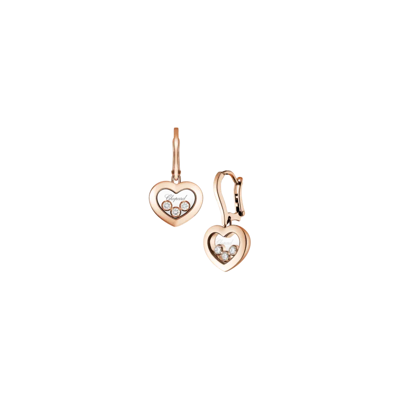 CHOPARD - ORECCHINI HAPPY DIAMONDS ICONS, ORO ROSA ETICO, DIAMANTI - 83A611-5301