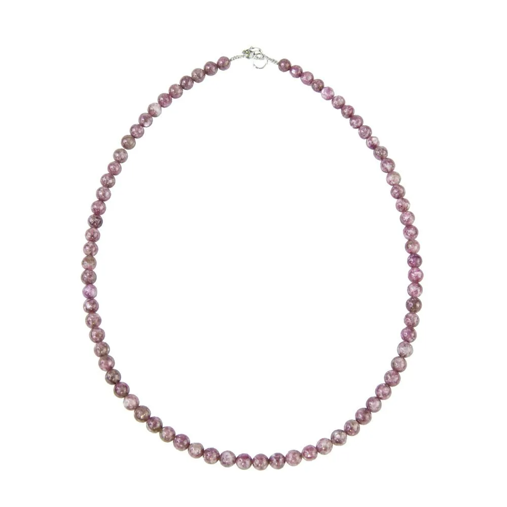 Collana con Tormalina Rosa – Pietre Sferiche