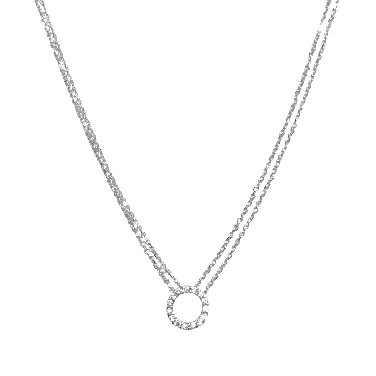 COLLANA DOPPIO FILO CON CERCHIO