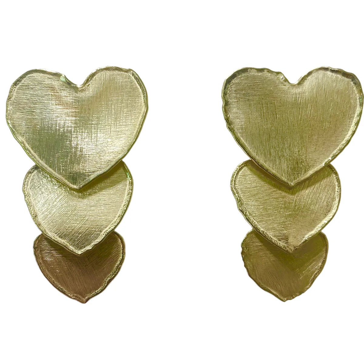 ORECCHINI TRIS DI CUORI DORATI