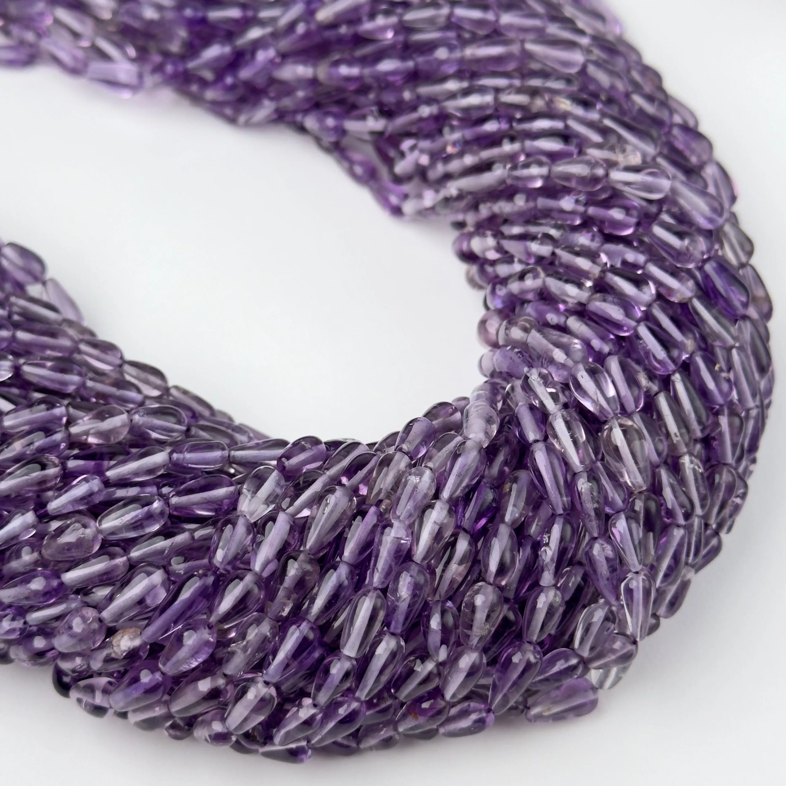 Perline Ametista Goccia 8-10mm