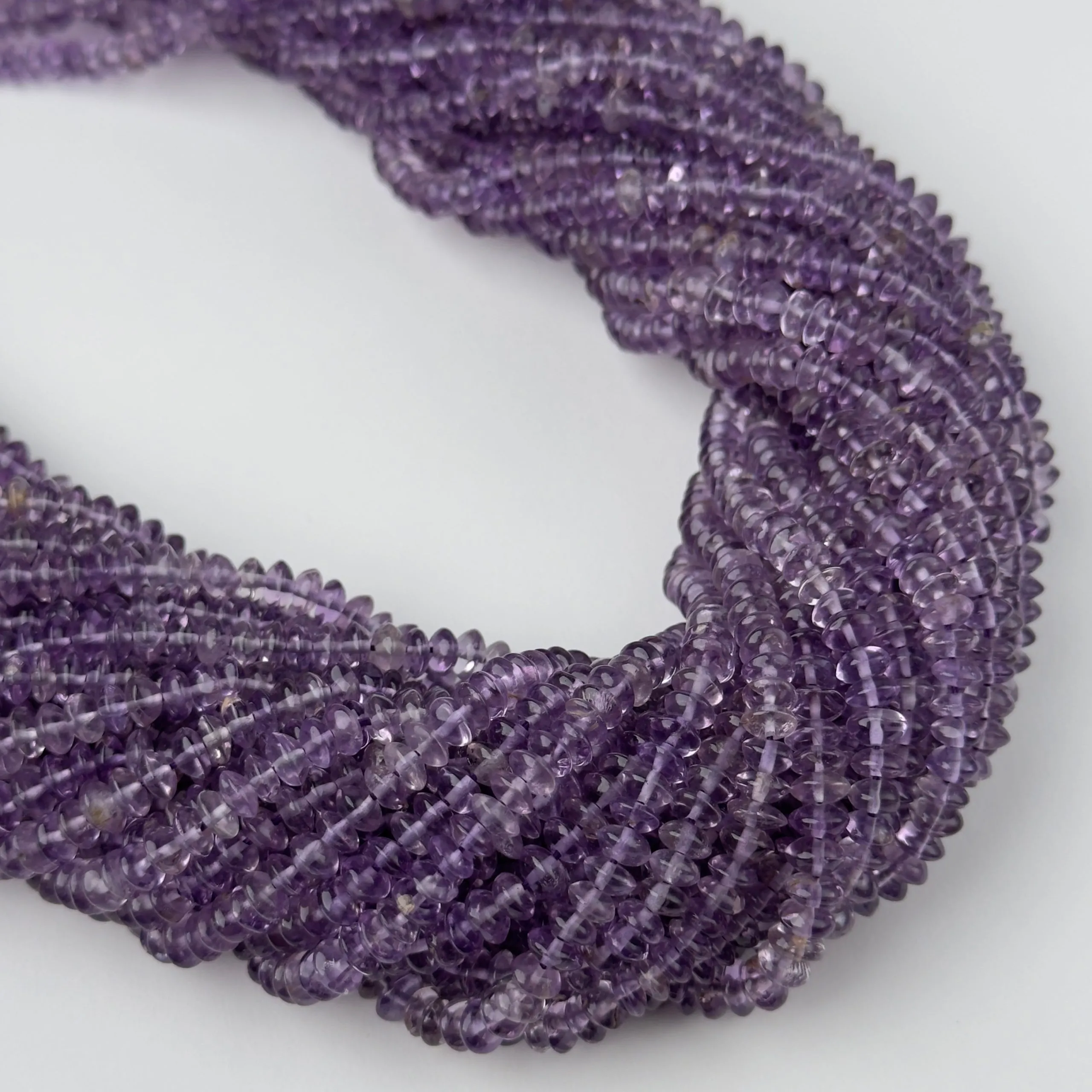 Perline Ametista Disco 4mm