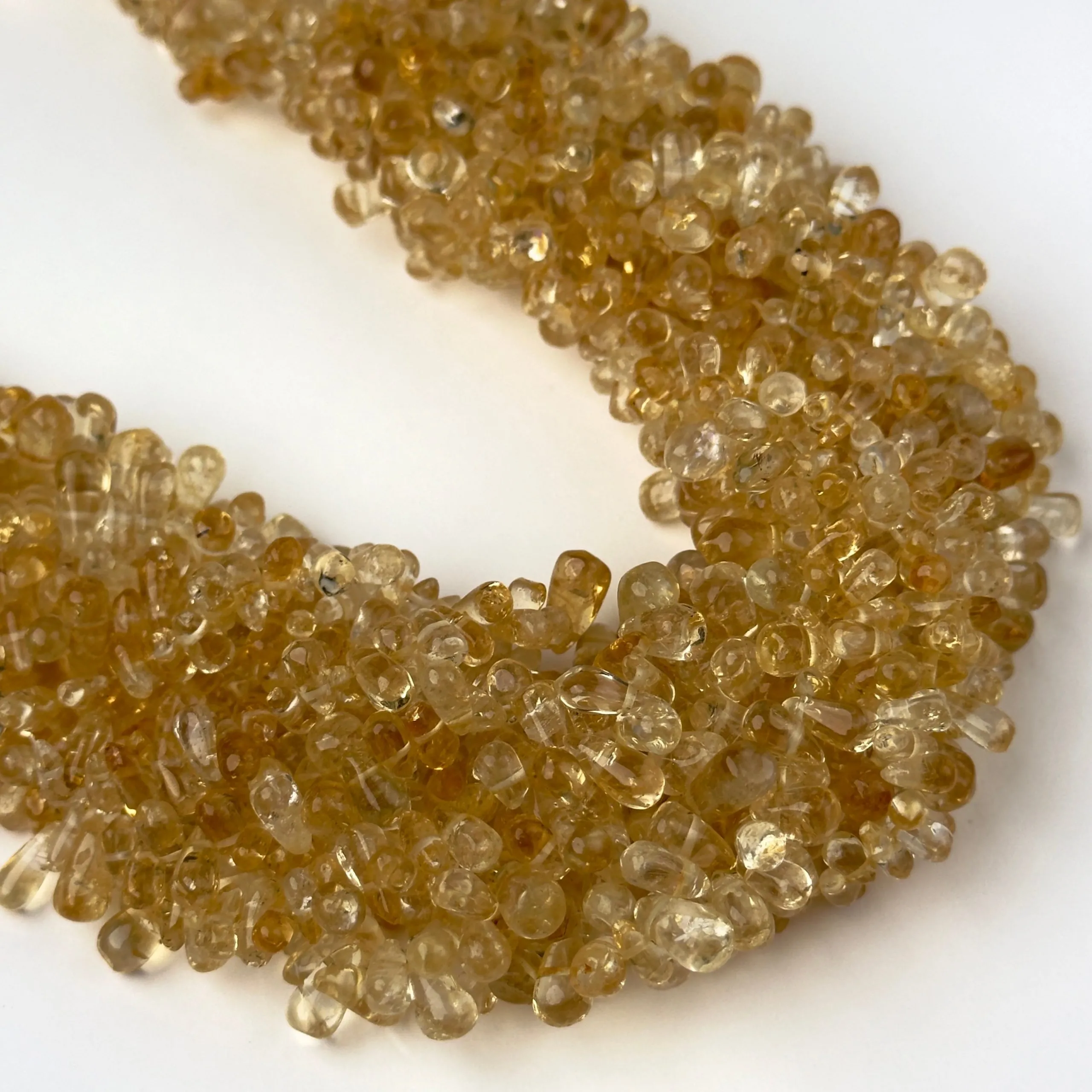 Perline Quarzo Citrino Goccia 8mm