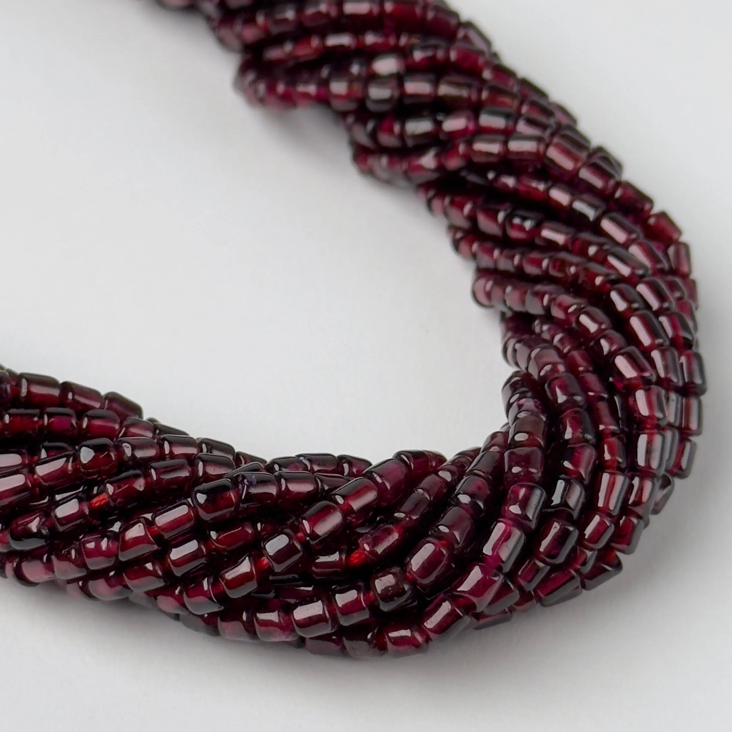 Perline Granato Cilindro 3mm