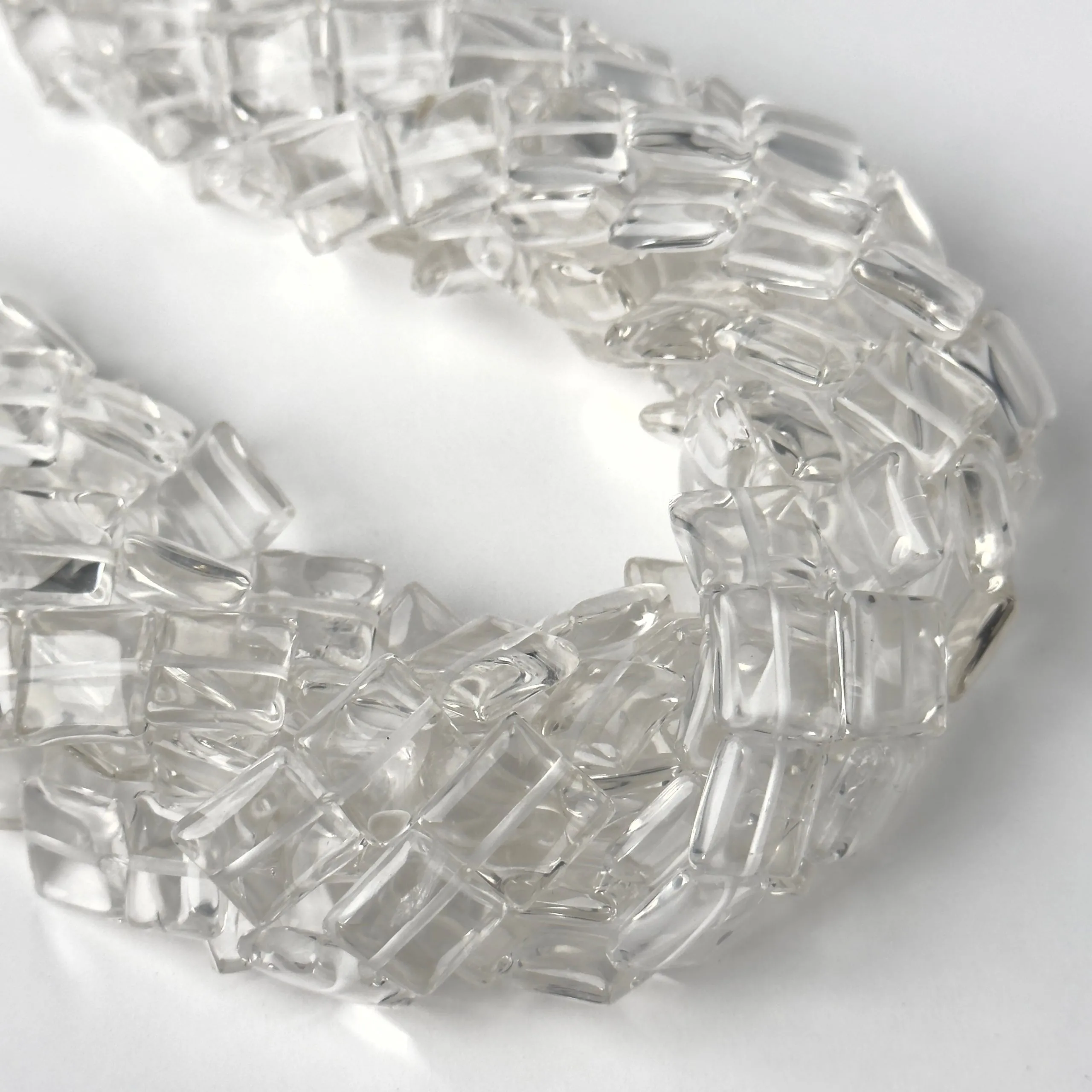 Perline Cristallo di Rocca Quadrato 12mm