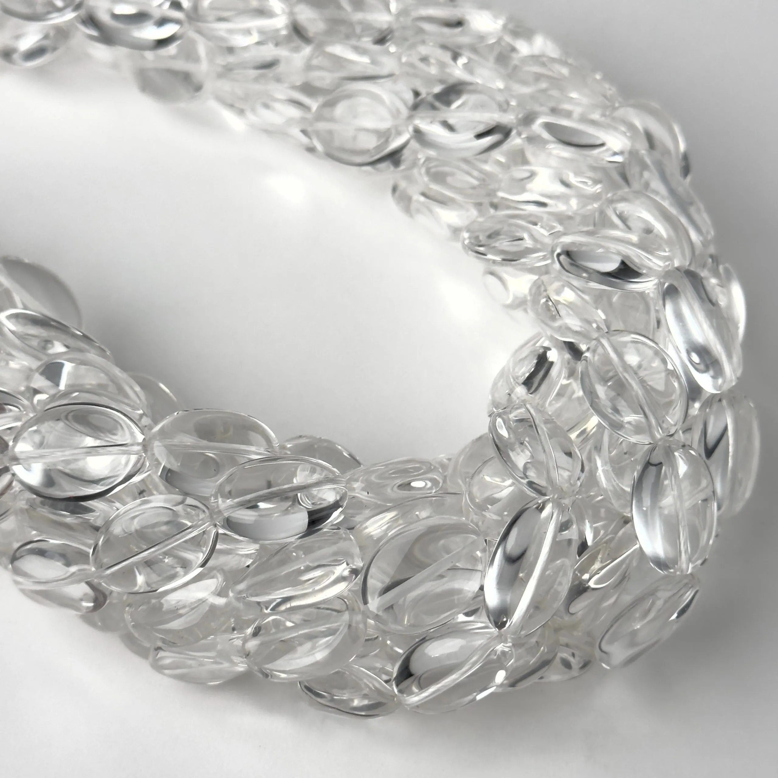 Perline Cristallo di Rocca Ovale 18mm