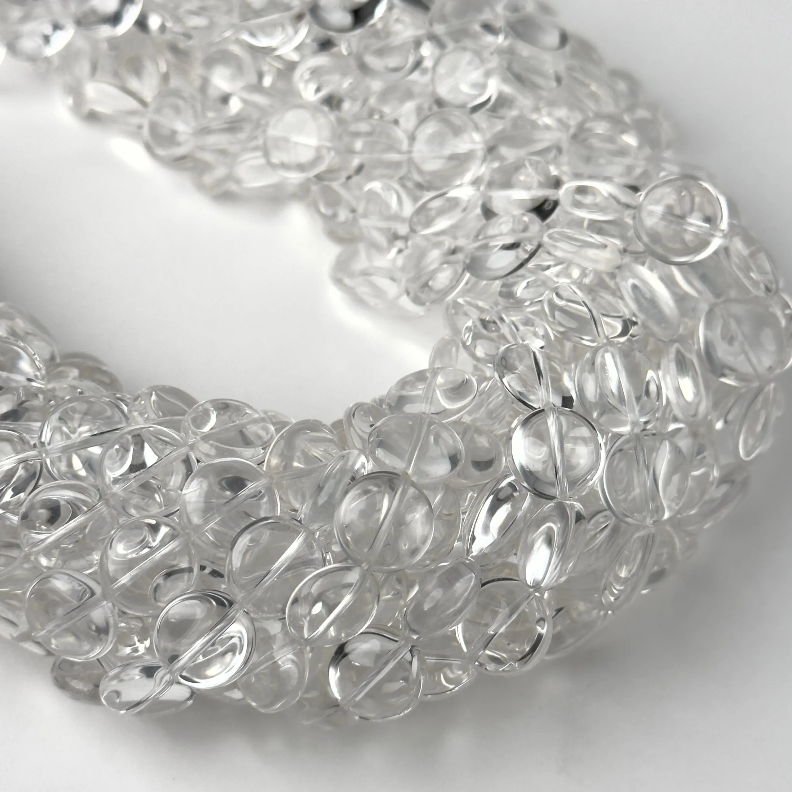 Perline Cristallo di Rocca Disco 12mm