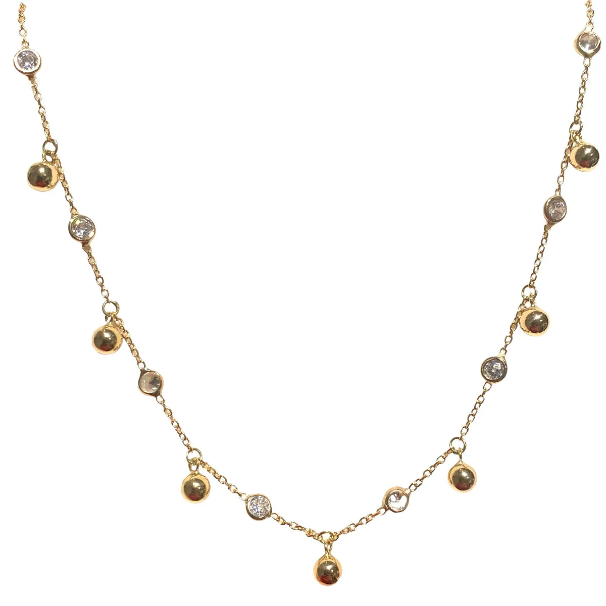 COLLANA PALLINE E PUNTI LUCE