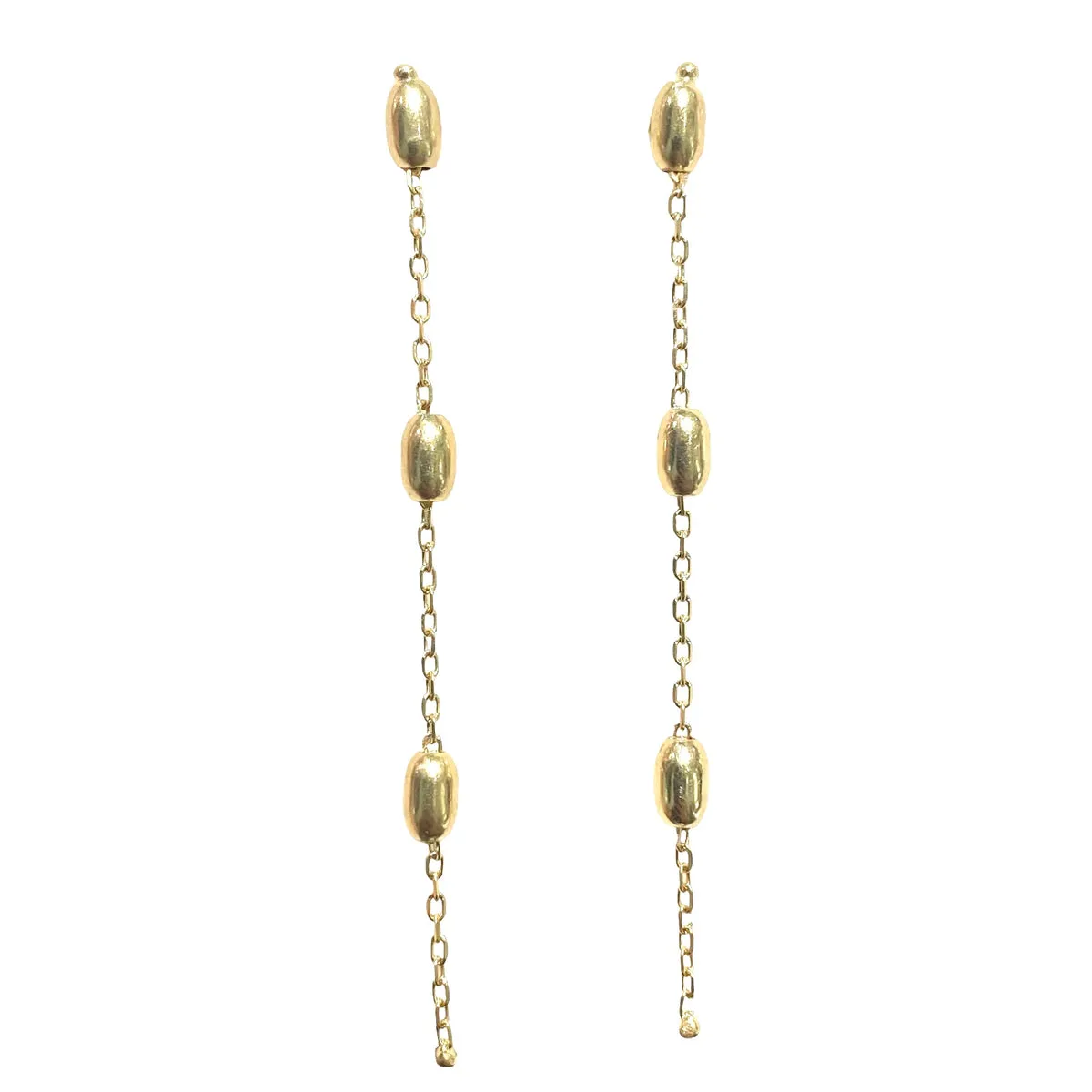 ORECCHINI FILO PENDENTI ORO GIALLO