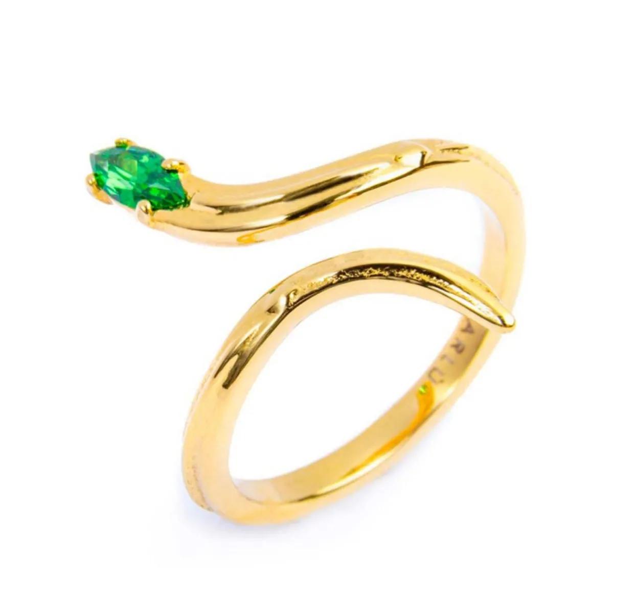 Anello Marlù donna serpente gold con zircone