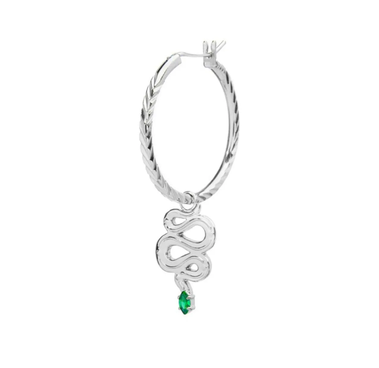 Mono orecchino cerchio Marlù e serpentino