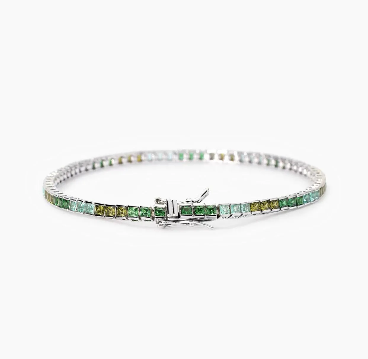 Bracciale donna Mabina con zirconi multicolor verdi TENNIS CLUB