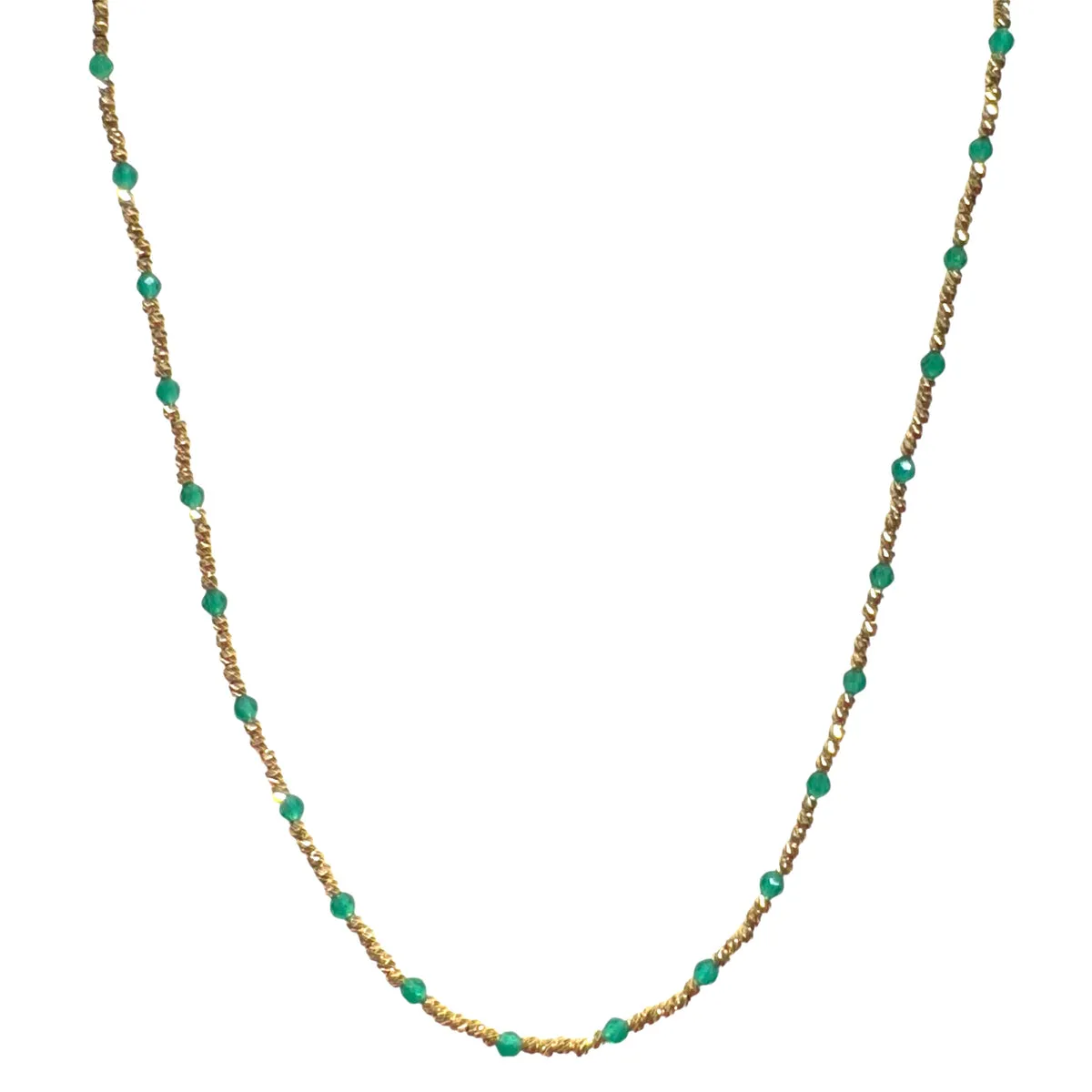 COLLANA PALLINO CON SMERALDI