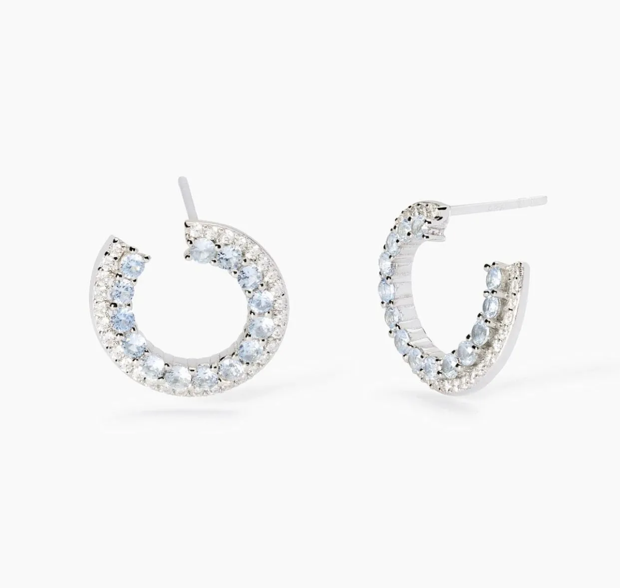 Orecchini Mabina con acquamarina e zirconi FUTURISTA