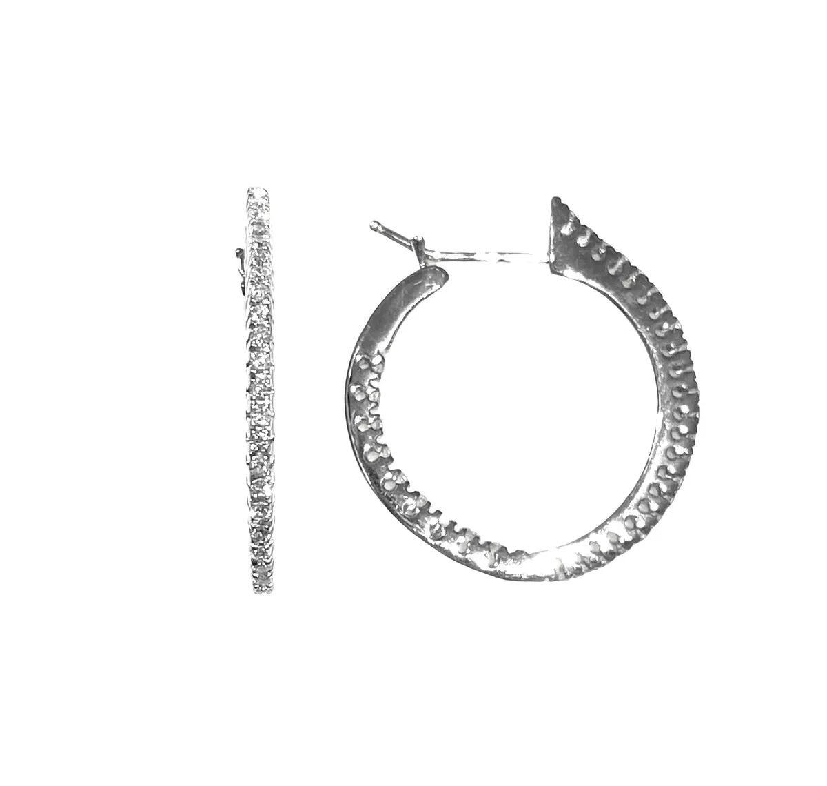 ORECCHINI CERCHIO CON DIAMANTI