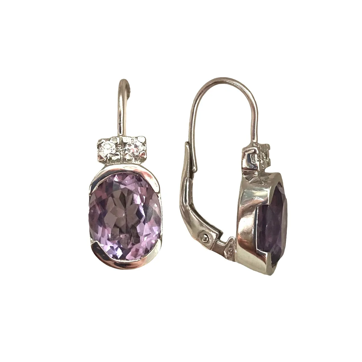 ORECCHINI AMETISTA OVALE