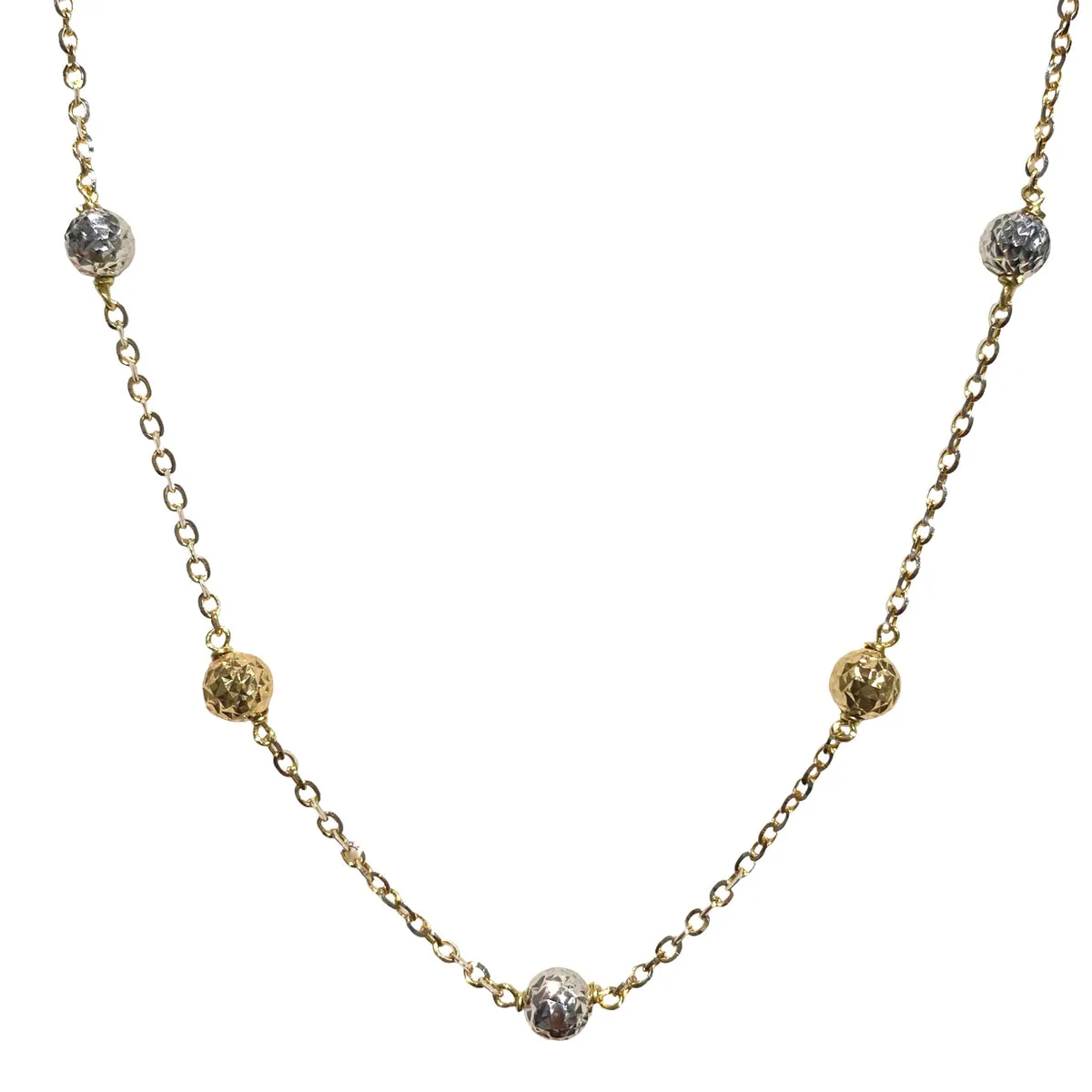 COLLANA CON PALLE DIAMANTATE