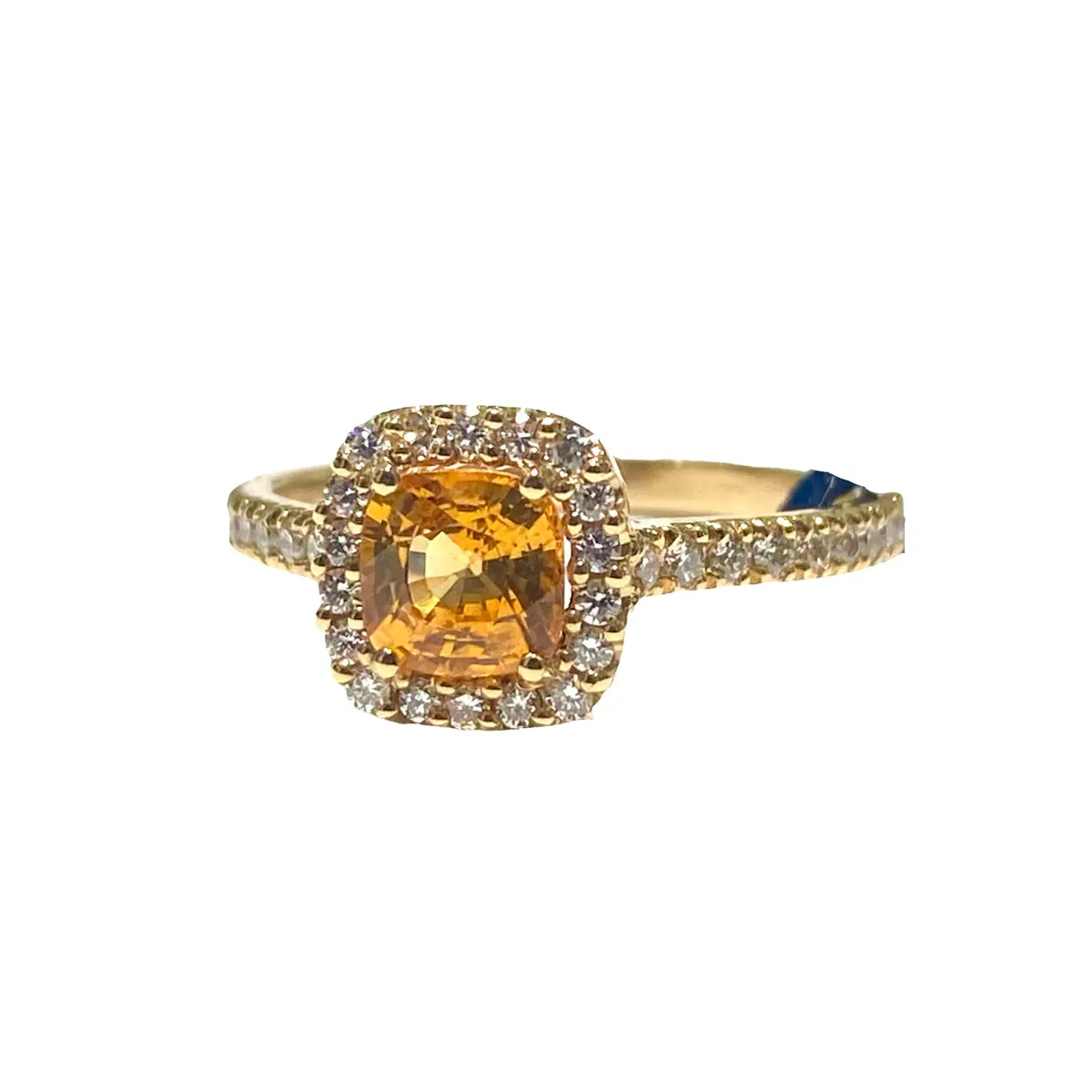 ANELLO ZAFFIRO YELLOW E DIAMANTI