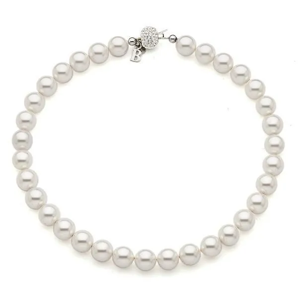 Collana corta con Swarovski e boule di strass