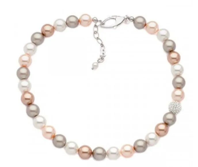 Collana in argento e perle Swarovski