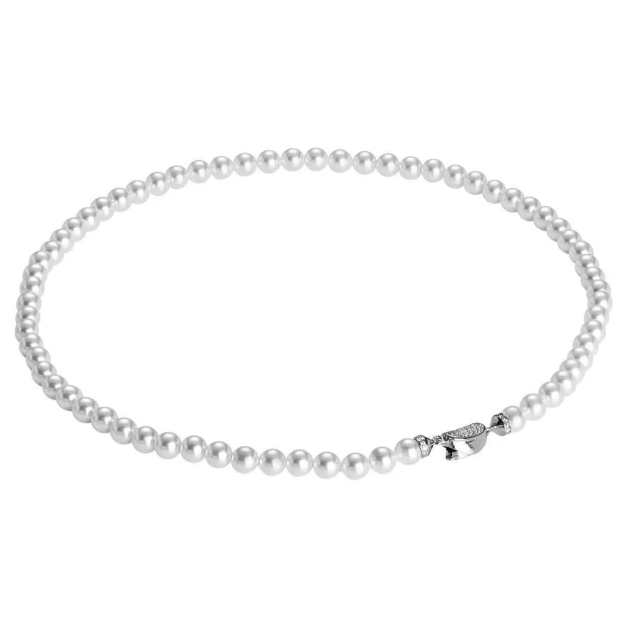 Collana in argento, zirconi e perle Swarovski