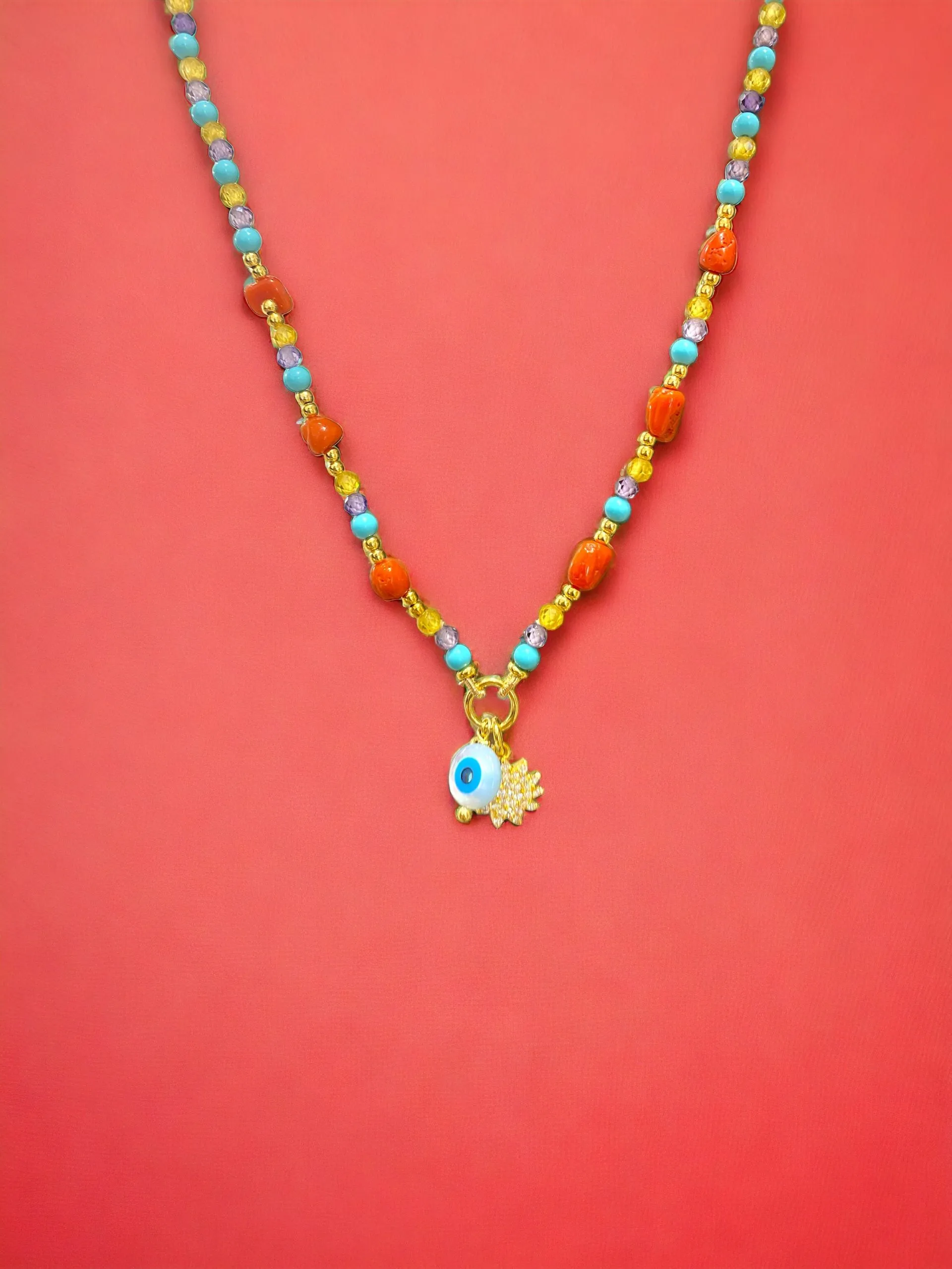 Collana donna Nivy Sole, occhio e perla